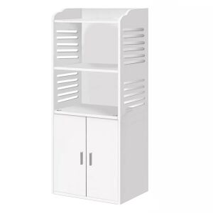 Timeless Tools White Bathroom Cabinet with Shelves and Doors - Furniture