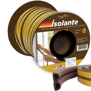 iSolante 01153 Ablakszigetelő Szalag - D-Profil - 80m - Barna