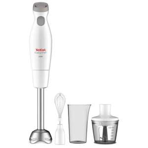 Set blender de mână Tefal Easychef 3 în 1, alb, cu tocător, tel și cană de măsurare - Tefal