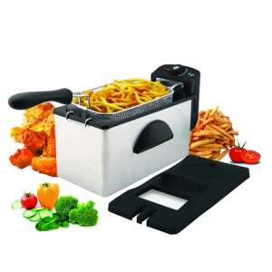 Crown CDF303IX Deep Fryer with fries and vegetables - Crown