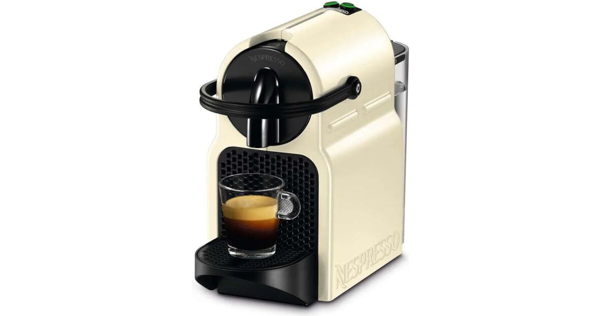DeLonghi Nespresso Inissia Capsule Coffee Machine 1260W, Beige