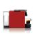 DeLonghi Nespresso Essenza Mini red capsule coffee machine with water tank and espresso cup