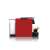 DeLonghi Nespresso Essenza Mini red capsule coffee machine with water tank and espresso cup
