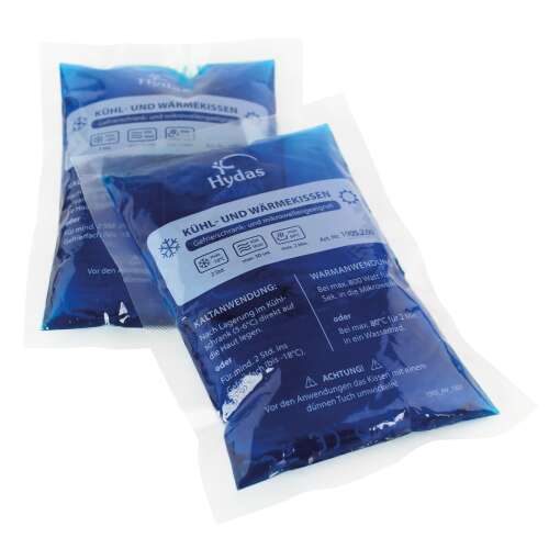 Hydas Hideg és meleg gélpárna, 2 db-os csomag, 160g töltettel, mikróban és hűtőben is használható, bőrbarát anyag