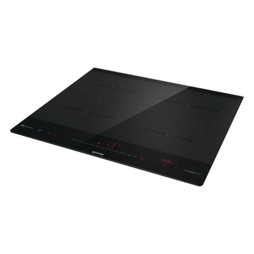 Gorenje ISC645BSC black induction cooktop, 60cm, 4 zones, angled view