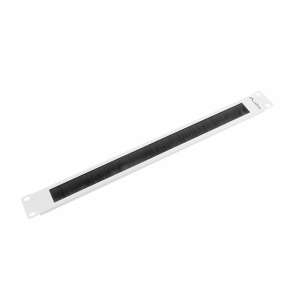 Lanberg 1U 19 inch brush panel, white, for cable management in server racks - Rack Cabinet Accessory