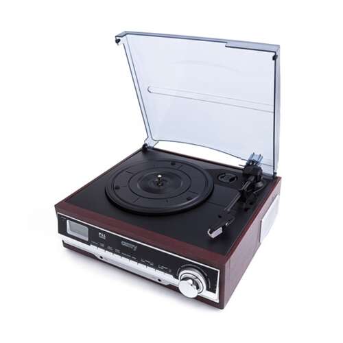 Camry CR1113 Turntable with Radio, 3/4 view