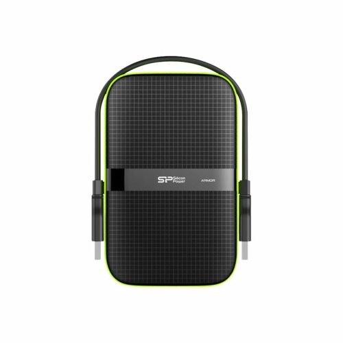 Silicon Power Armor A60 5TB Externe Festplatte - Schwarz und Grün, USB 3.1