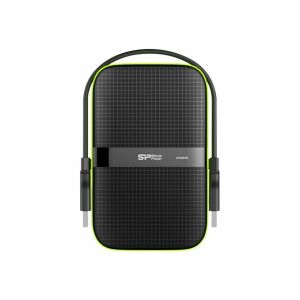 Hard disk extern Silicon Power Armor A60 5TB - Negru și Verde, USB 3.1 - Silicon Power Hard Disk-uri externe