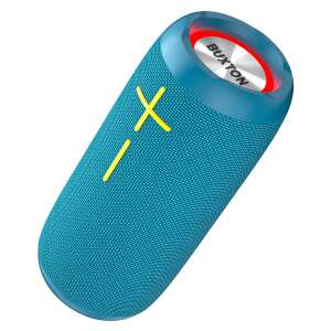 Buxton BBS 5500 Bluetooth speaker, ocean blue color, angled view - Audio