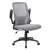 Szögletes nézet Antares Mulberry szürke hálós irodai szék felhajtható karfákkal