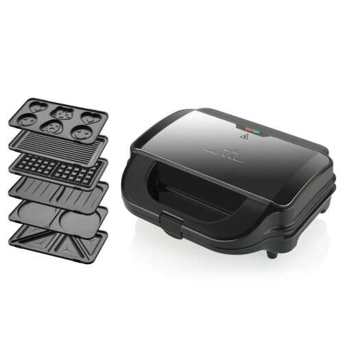 ETA Sorento Plus black sandwich maker with interchangeable plates