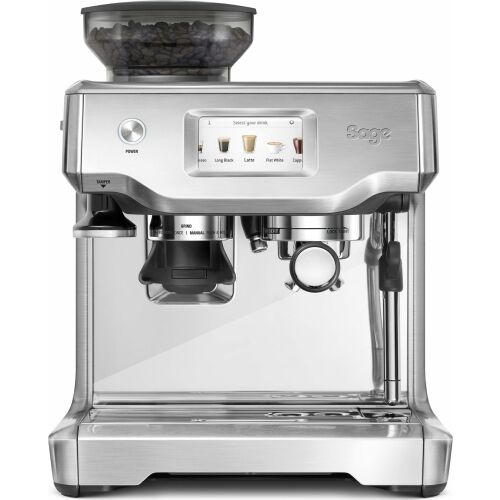 Front view of Sage SES880BSS Bean-to-cup coffee machine