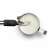 Top-down view of Sage SES880BSS milk frother wand in a pitcher