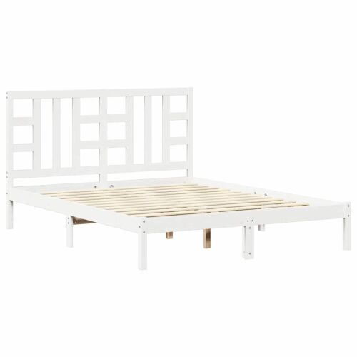vidaXL Fehér Fenyőfa Ágykeret - 150x200 cm 172293978 - Ágykeret