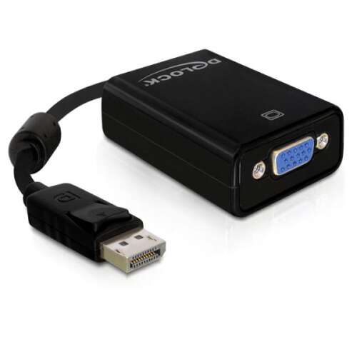 Delock Adaptér DisplayPort na VGA, čierny