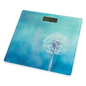 Eta Breeze digital bathroom scale with dandelion design, blue - Personal Scale