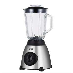 Winning Star 2 in 1 Mixer, 1,5L Fassungsvermögen, Edelstahlbasis, Glaskanne, schwarz und silber - Standmixer