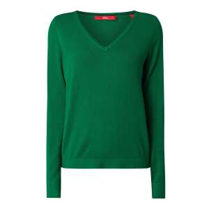 s. Oliver zöld, V-nyakú női pulóver – 32, XXS 91973998 