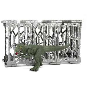 Zöld T-Rex dinoszaurusz figura ketrecben, World of dinosaurs márka - Figura