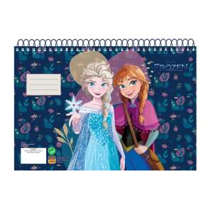Caiet spiralat A4 Disney Frozen cu Elsa și Anna pe copertă - Caiete