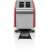 ETA Storio retro red toaster, back view, removable crumb tray