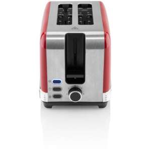 Toaster ETA Storio retro w kolorze czerwonym, 2-szufladkowy, 7 stopni brązowienia, rozmrażanie, podgrzewanie, funkcja zatrzymania - Toster i Blender