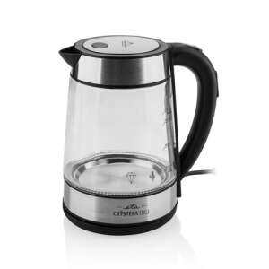 Eta Crystela Digi glass kettle with stainless steel accents and black handle - Eta