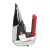 Side view of Eta 724690000 dry iron with stainless steel soleplate, red and black color