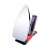 Eta 724690000 dry iron with stainless steel soleplate, red and black color, standing on its base