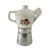 Fatima Kotyogós Kávéfőző - Virág, white and silver stovetop espresso maker with floral design
