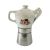 Fatima Kotyogós Kávéfőző - Virág, white and silver stovetop espresso maker with floral design