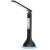 Avide LED desk lamp with calendar and clock, black