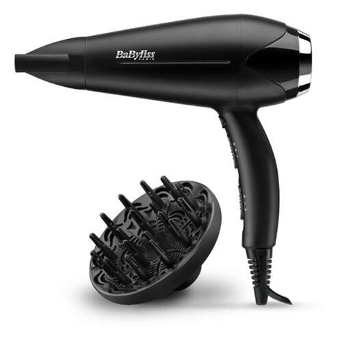 BaByliss D572DE hair dryer with diffuser and concentrator nozzle