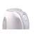Close-up of Adler AD1207 electric kettle, white, handle and lid