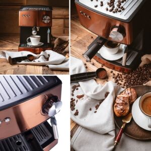 Adler AD4404CR eszpresszó kávéfőző kollázs - Adler