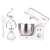 Adler AD4216 1000W 4L white-silver stand mixer with accessories