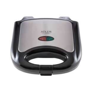 Sandwich maker Adler AD3015, czarny i stal nierdzewna, 750W - Opiekacz do kanapek