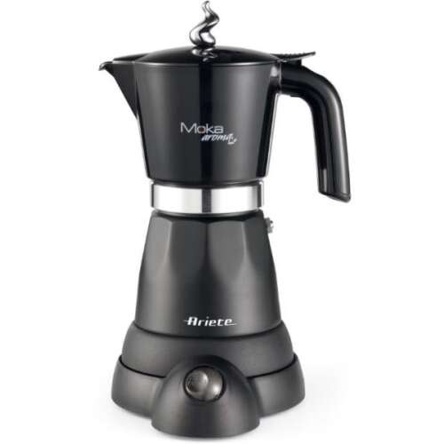 Ariete 1358BK Electric Stovetop Espresso Maker, Black