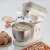 Ariete Vintage 1588.BG kitchen robot, white and beige, with stainless steel bowl, dough hook, and dough