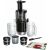 Bosch MESM731M slow juicer with accessories and recipe book.