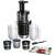 Bosch slow juicer MESM731M with 3 filters, 2 jugs, cleaning brush, and recipe book