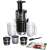 Bosch MESM731M slow juicer with 3 filters, 2 jugs, cleaning brush, and recipe book