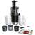 Bosch MESM731M slow juicer with 3 filters, 2 jugs, cleaning brush, and recipe book