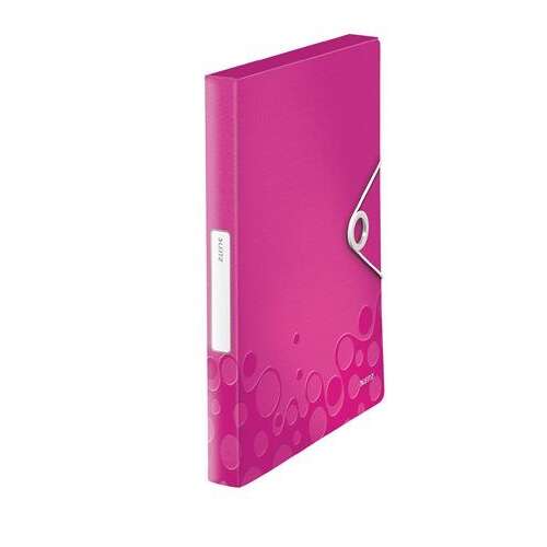 Leitz WOW JUMBO A4 elastic folder, pink, 30mm spine