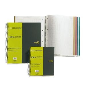Miquelrius Recycled A4 Kariertes Spiralblock 134640158 - Hefte