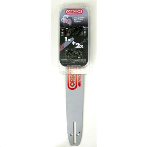 Oregon 556288 chainsaw guide bar with 3/8p-1.5mm 68 links chain and 2 x 73DP chains