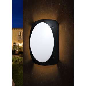 Lampă de perete exterioară Fumagalli CECCHI cu iluminare de fundal, neagră - Lămpi de perete pentru exterior