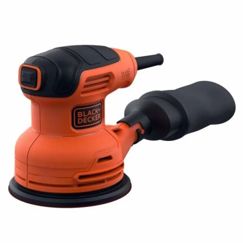 Szlifierka mimośrodowa Black & Decker BEW210-QS na białym tle