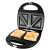 Hyundai SM626B schwarzer Sandwichtoaster mit zwei gerösteten Sandwiches